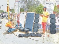 traffec control, soler light, reilef, narnaul city