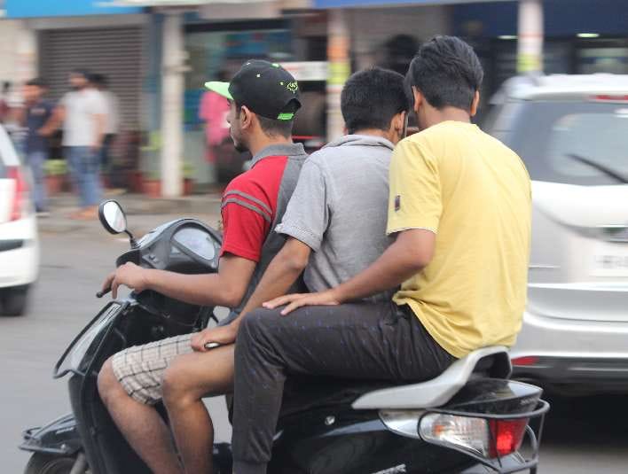 activa tripling, traffic police, cctv for traffic system, panchkula traffic police, panchkula