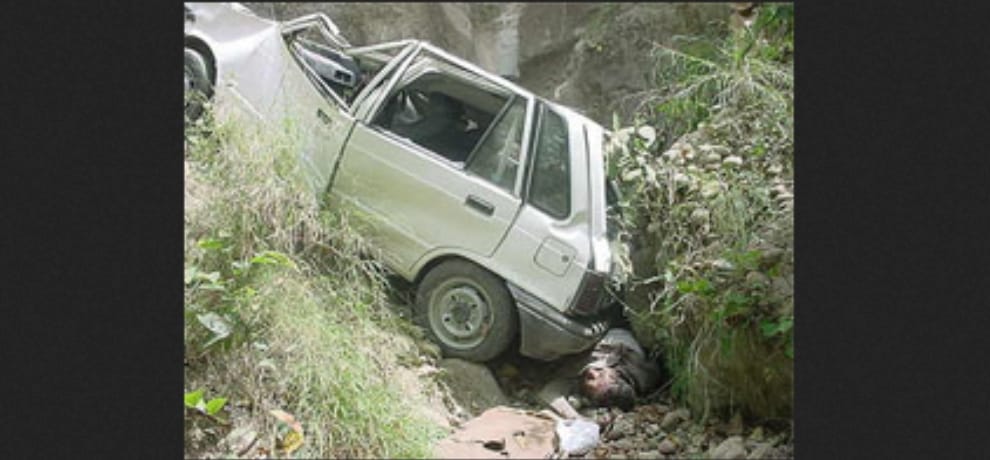 car accident at kinnaur, one died.