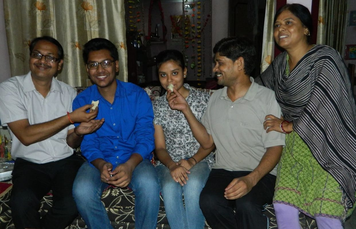 Suraj Yadav  topper in XII