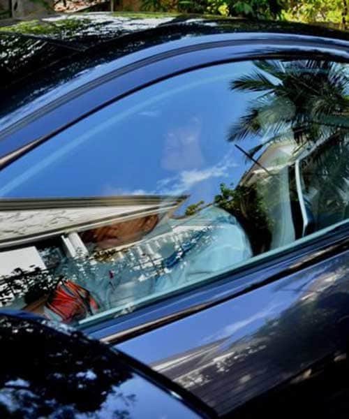 Shilpa Shetty in her new expensive BMWi8 car