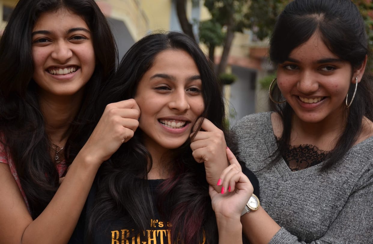 after CISCE result student start celebration.