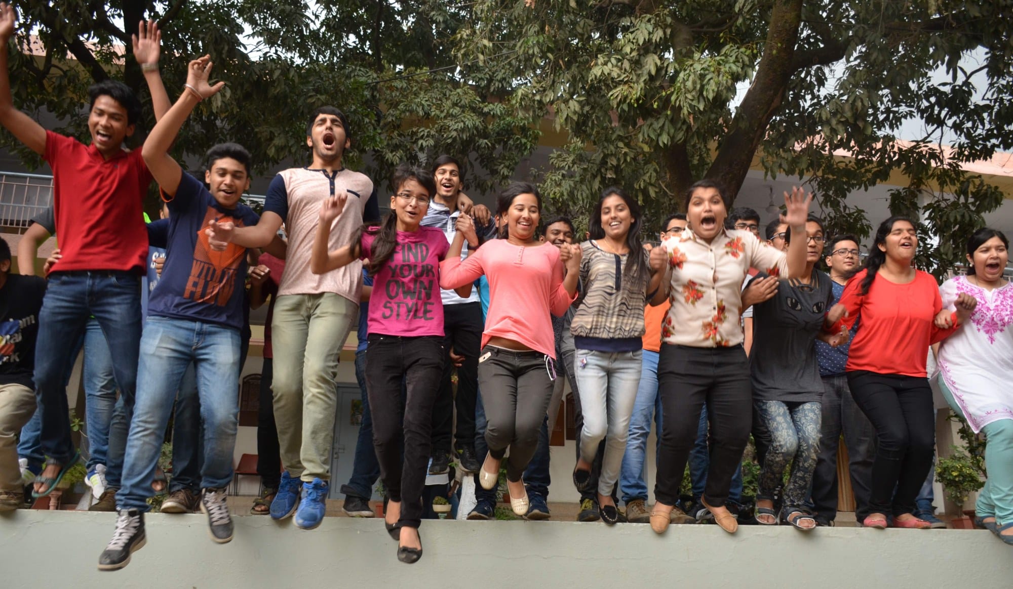 after CISCE result student start celebration.