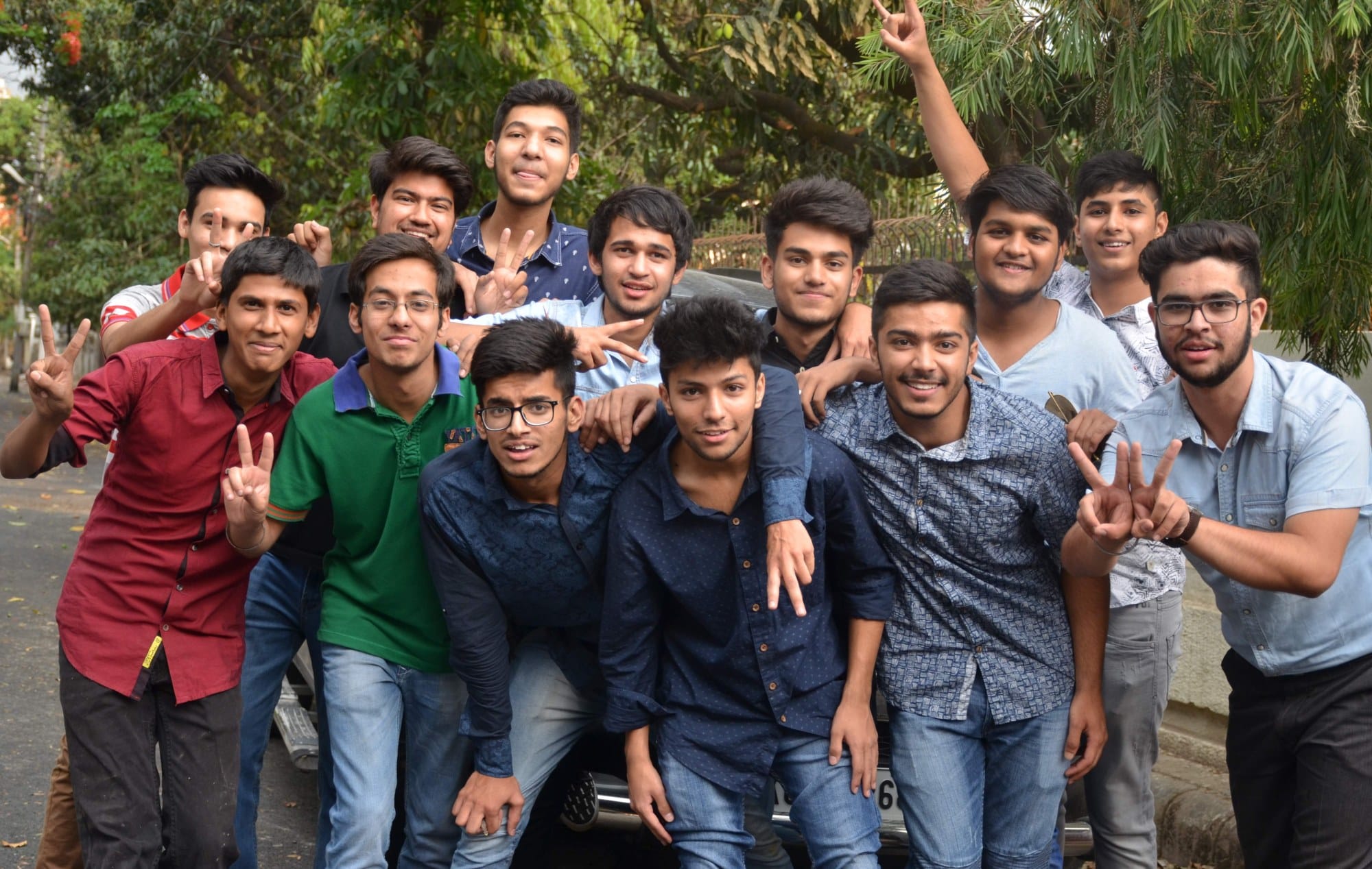 after CISCE result student start celebration.
