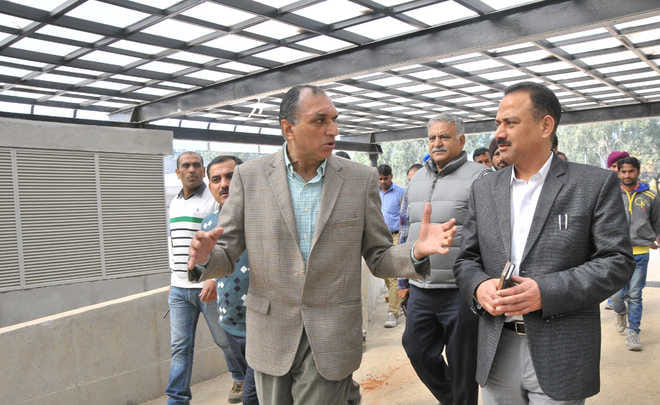 multi level parking, multi level parking chandigarh, governor kaptan singh solanki, chandigarh