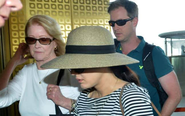 Preity Zinta with husband Gene Goodenough and in-laws in Mumbai