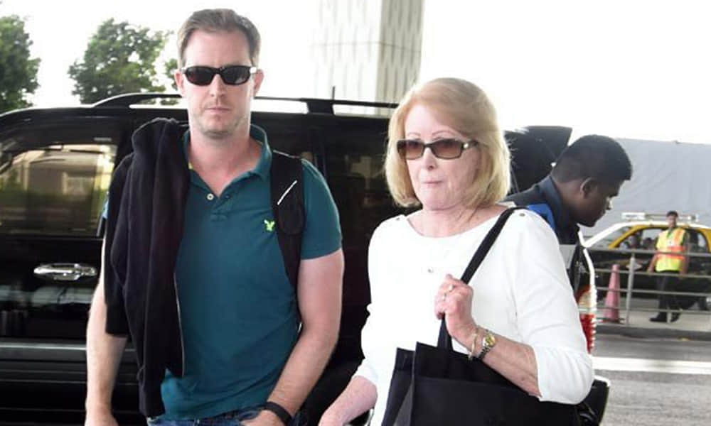 Preity Zinta with husband Gene Goodenough and in-laws in Mumbai