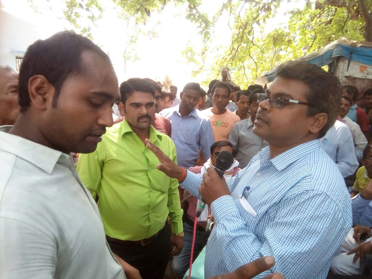Villagers commotion during the selection quota