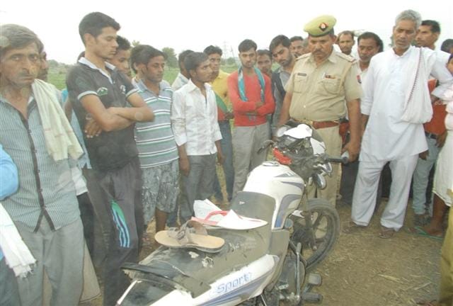 The farm was in the bike and the blood -stained clothes