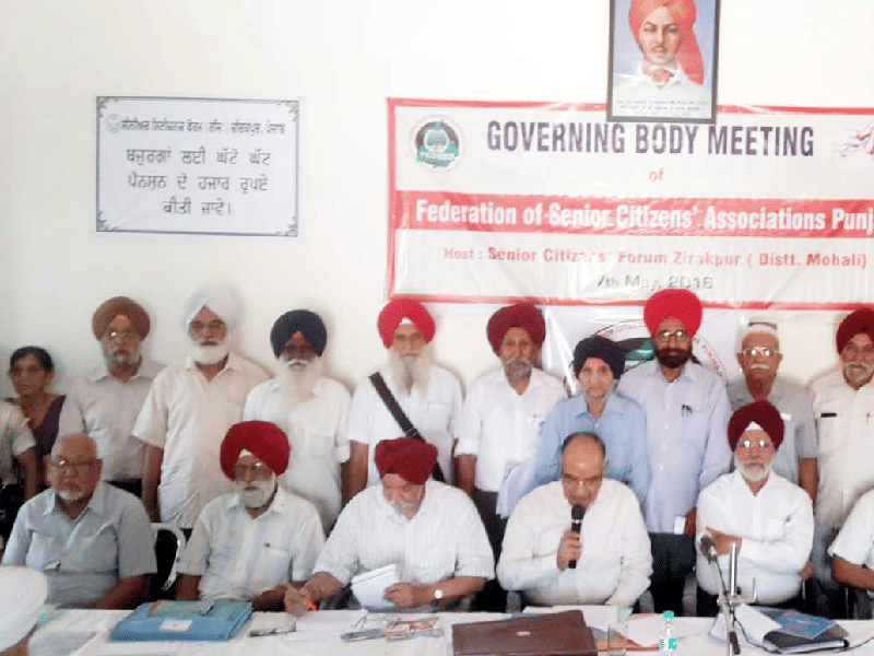 senior citizens problem, senior citizens forum, amarjit singh khaira, zirakpur, mohali