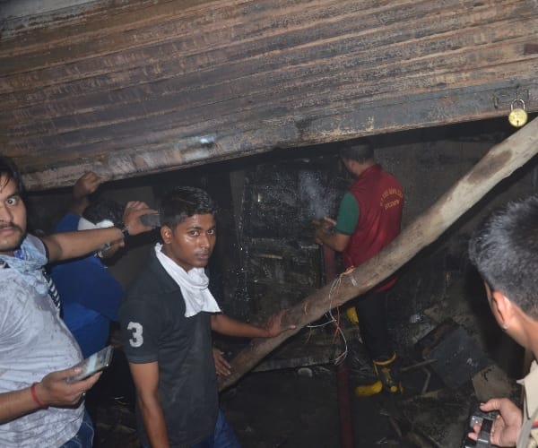 Fire in ATM in Lucknow.
