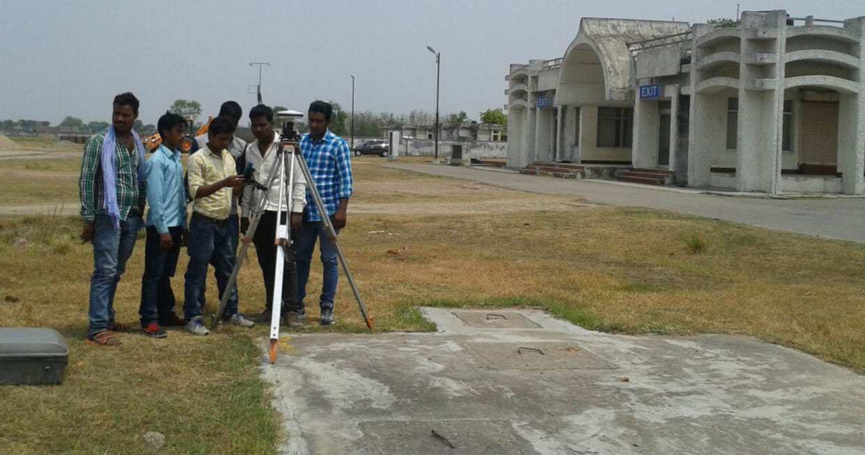 land survey of international airport start