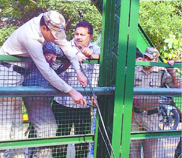 Police removed Gomti bridge hanging on the wire