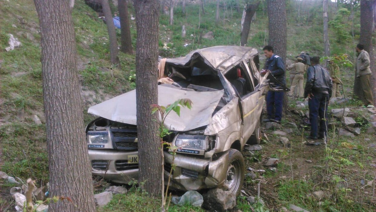 Serried vehicle on the highway.