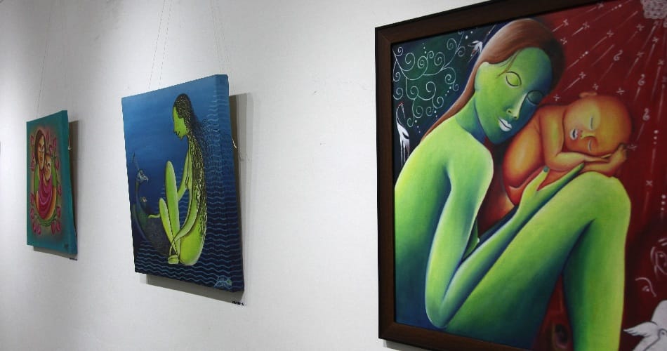 art exhibition, mothers day, mothers day special exhibition, punjab kala bhawan, chandigarh