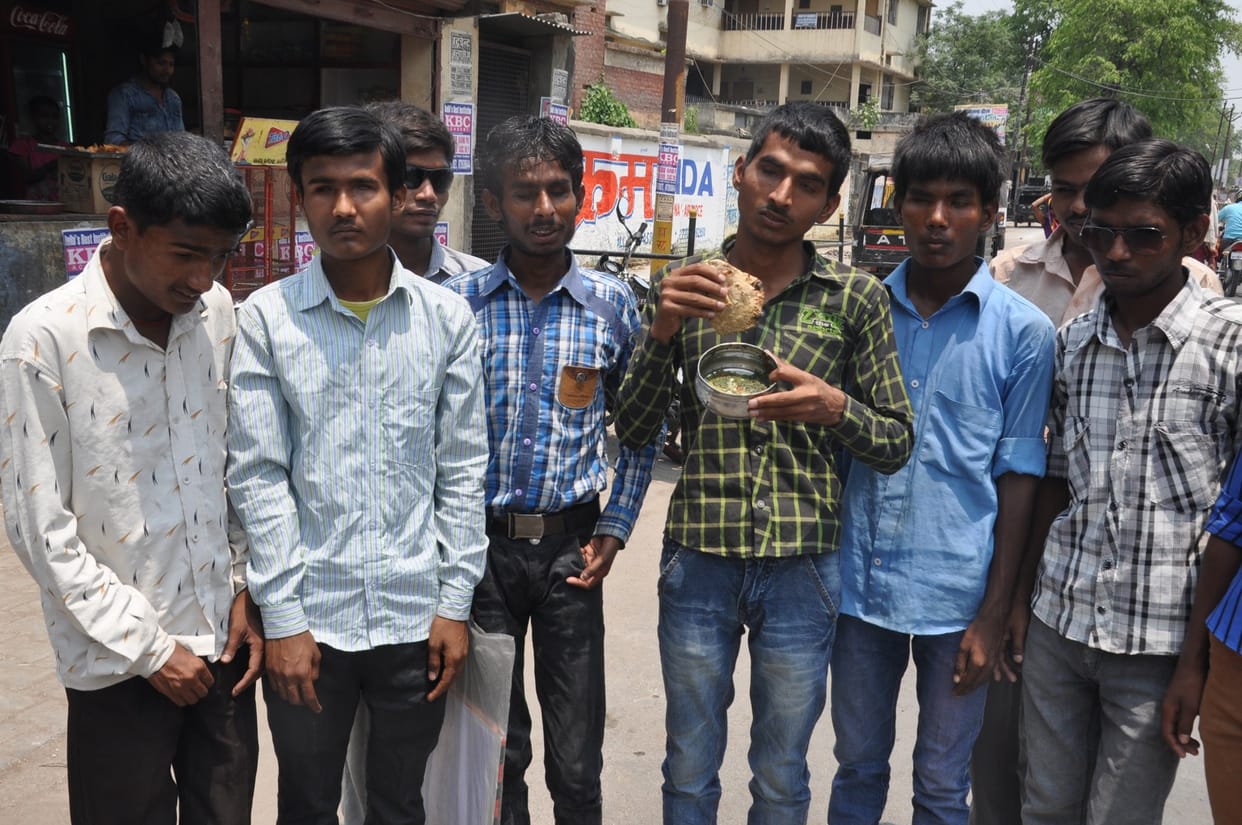 strike of blind students at DM office
