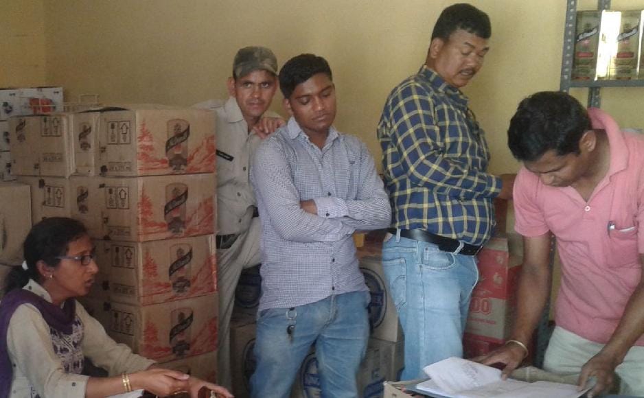 Checking of wine stock