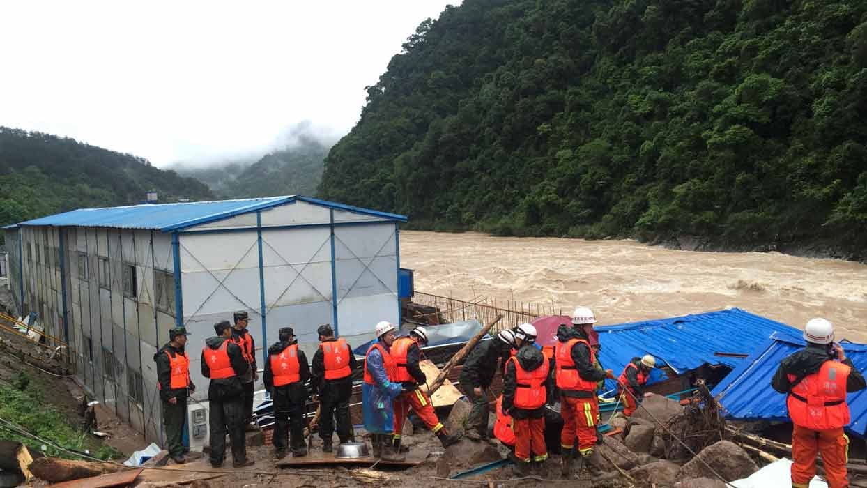 35 missing in China landslide, seven injured.