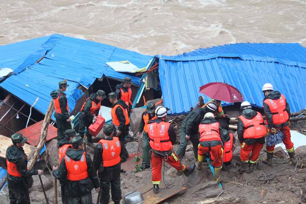 35 missing in China landslide, seven injured.