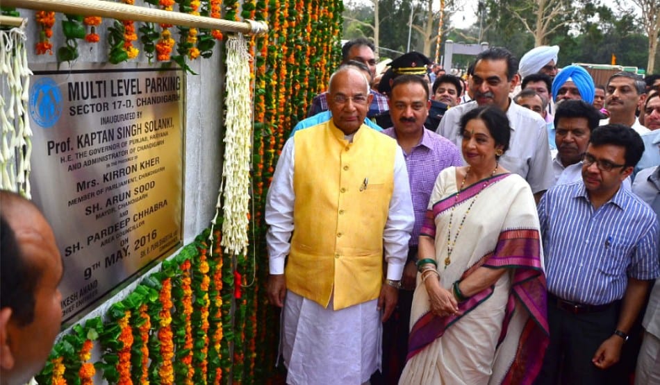 opening ceremony of chandigarh's first multi level parking