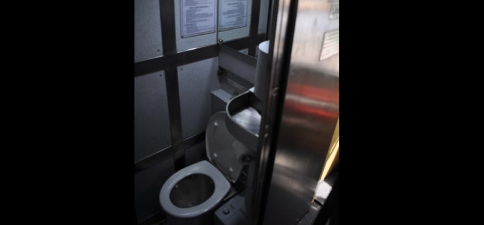 toilet attached diesel engine launch