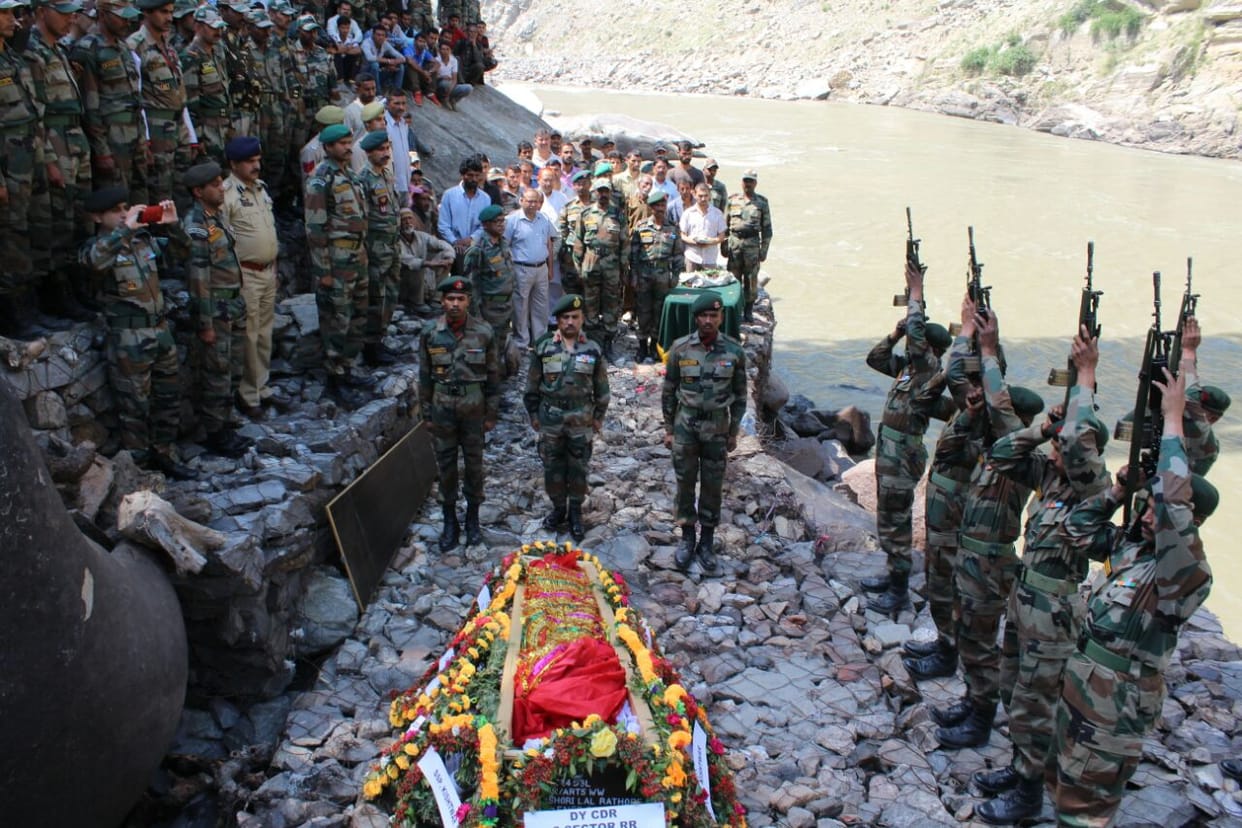 Funeral with military honors young