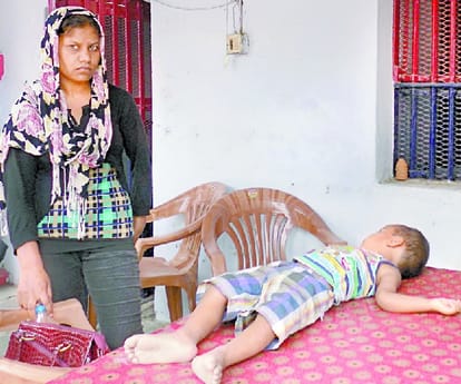 A woman sells her child for money, faizabad.