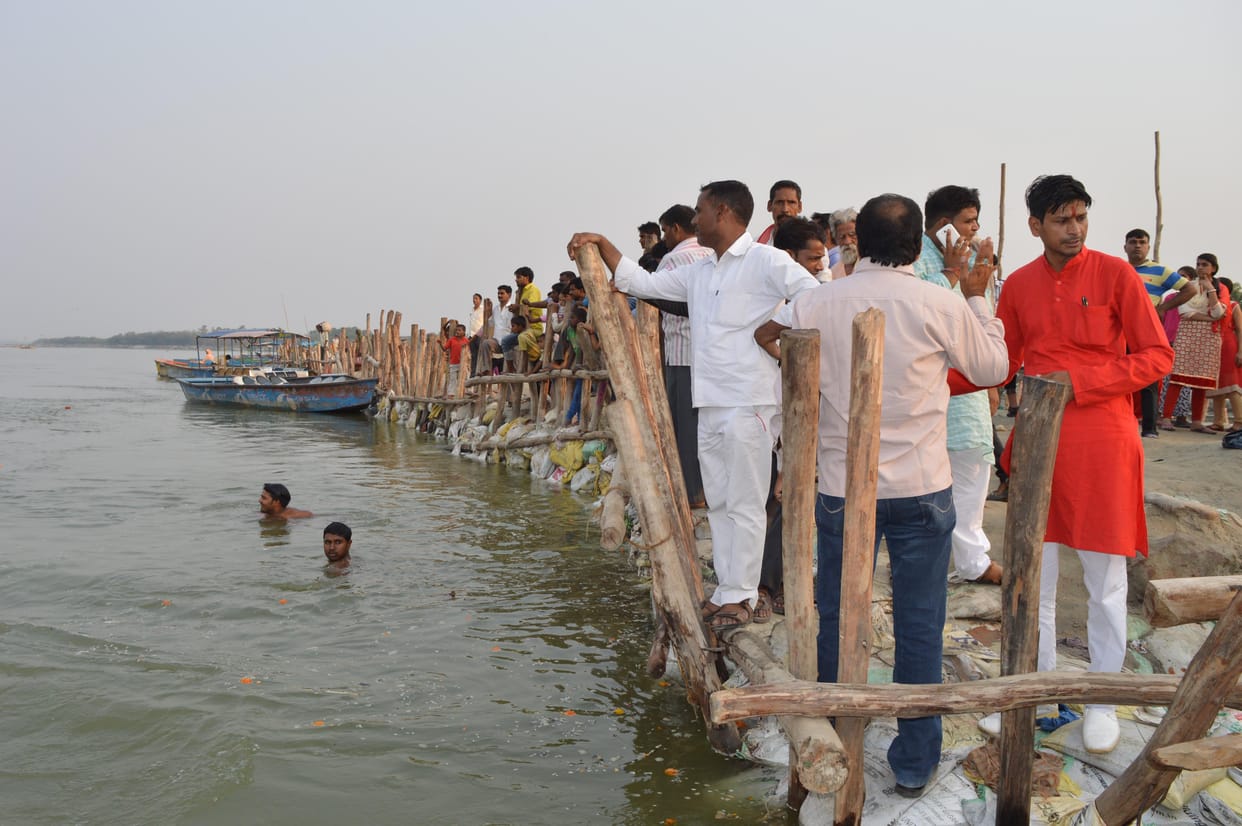 BJP leader's son in the river flowing