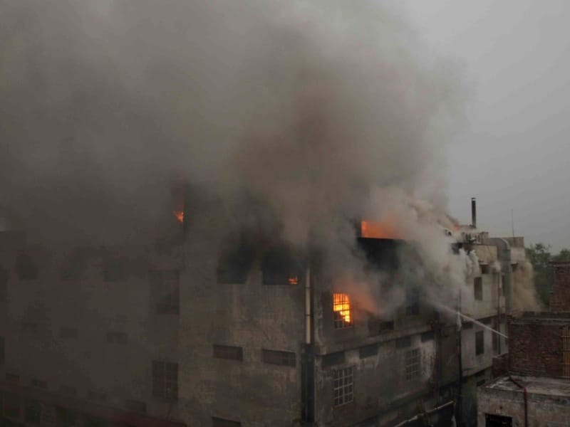 fire, fire in hoseiry unit in ludhiana, ludhiana fire