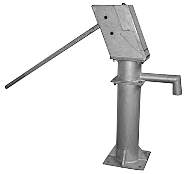 water crisis hand pump without water