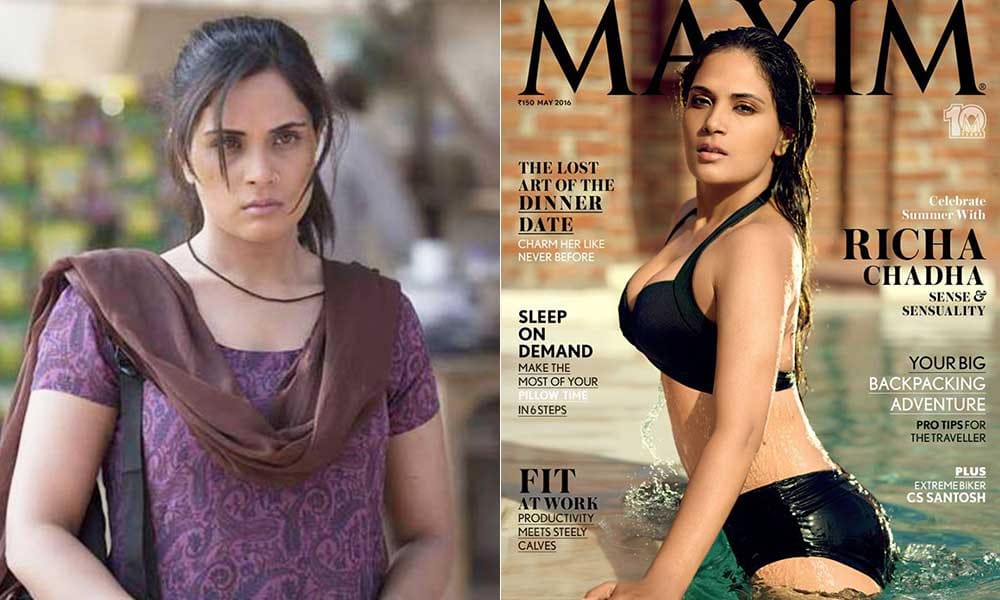 Richa Chadda wearing bikini in Maxim photoshoot 