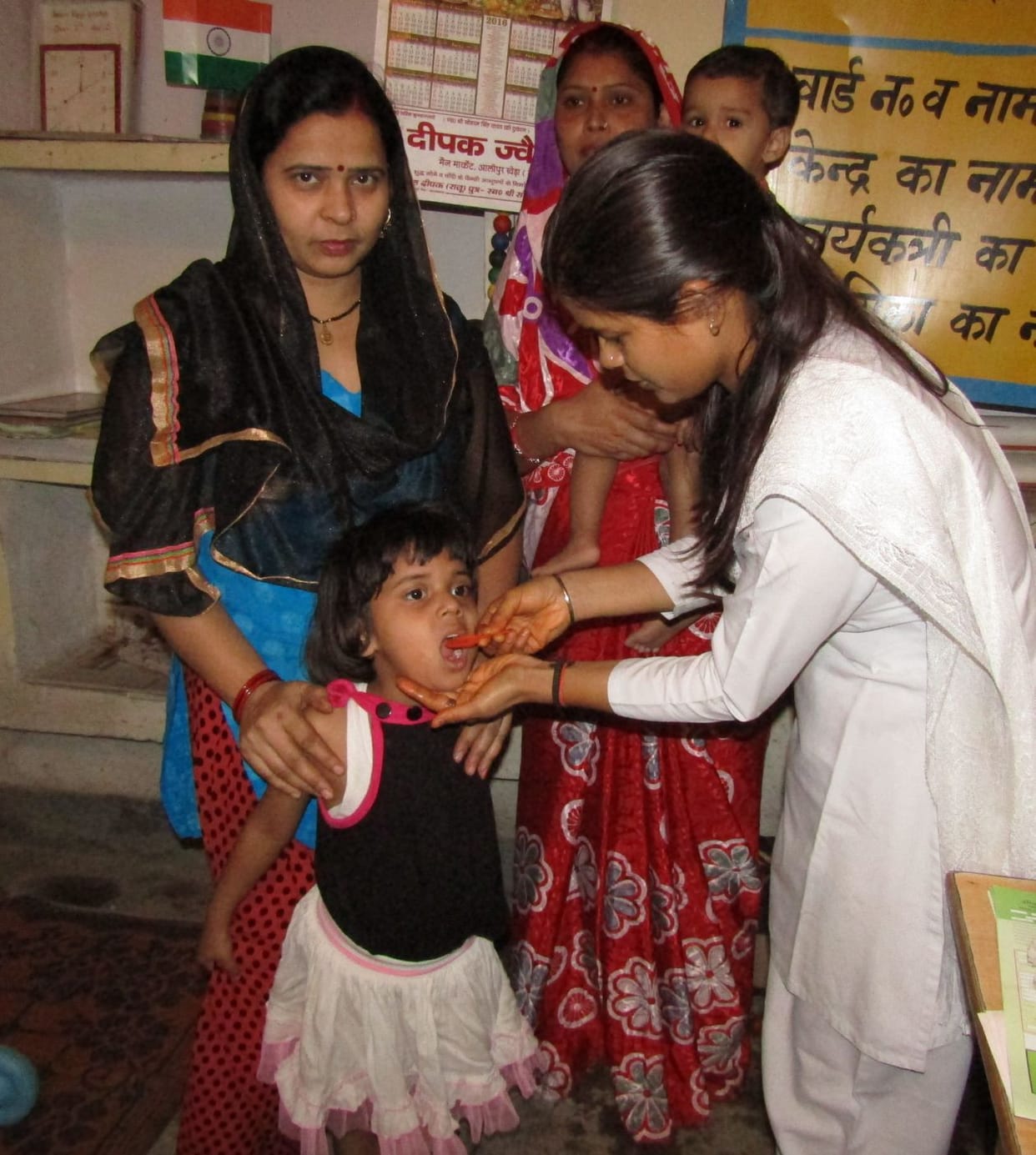 Mission Six children were vaccinated under the rainbow