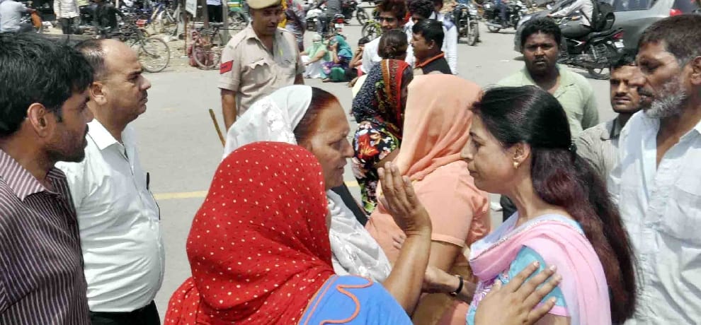 water problem road jam