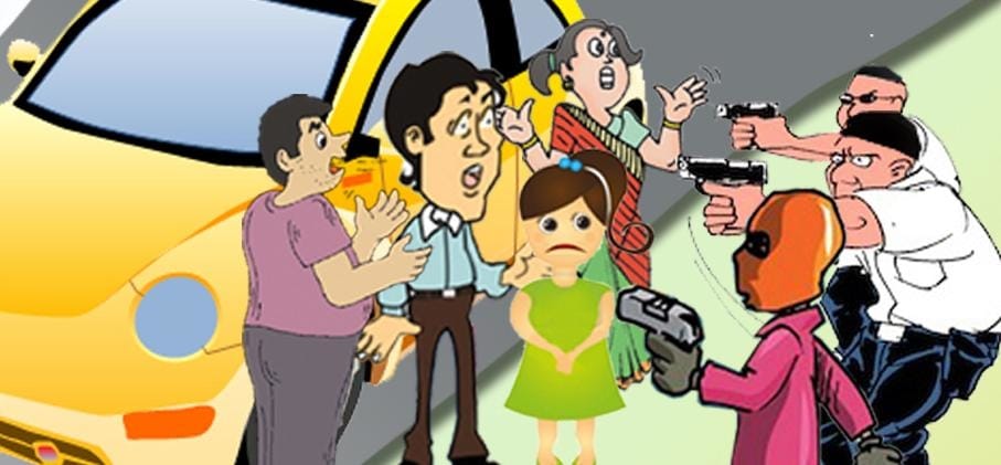 attack on family for car robbery