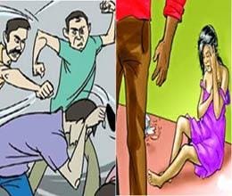 sisters are beaten by ruffian's family
