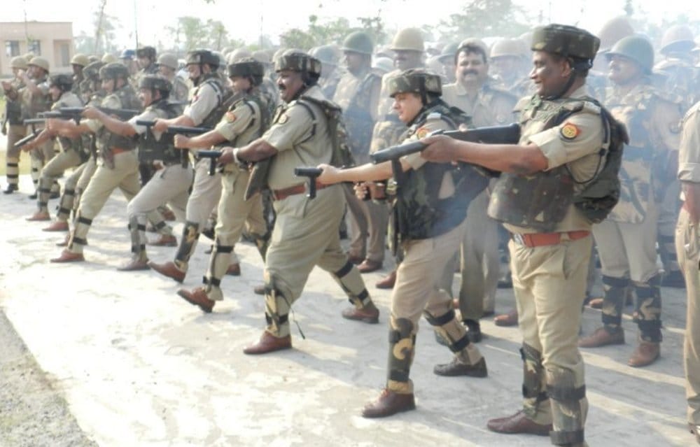 exercise firing in police line