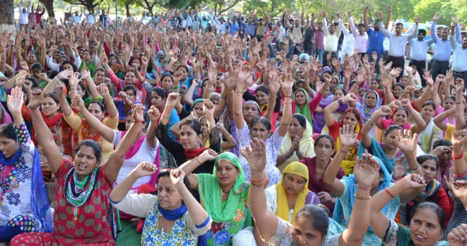 teachers protest, teachers rally, chandigarh teachers, education deptt, campus, chandigarh