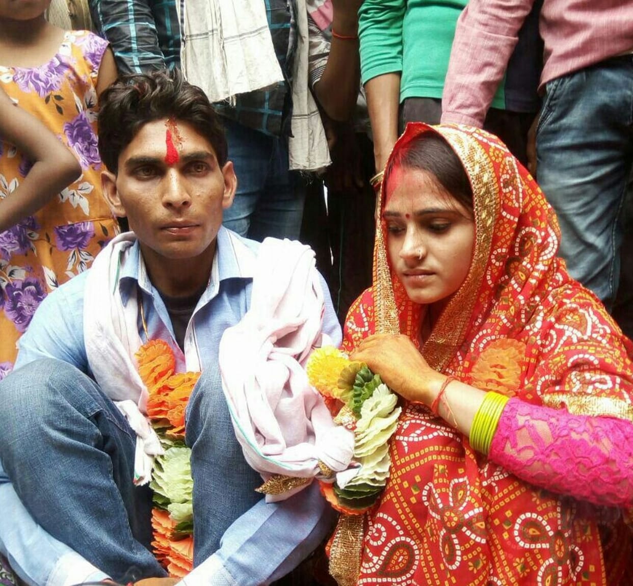 Police confirmed wedding vows in the temple