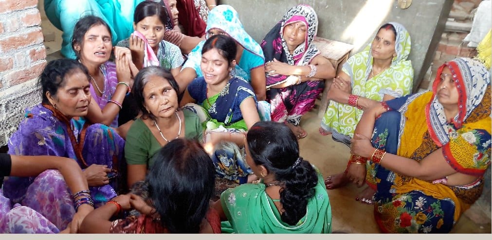 Sad funeral of youth in environment