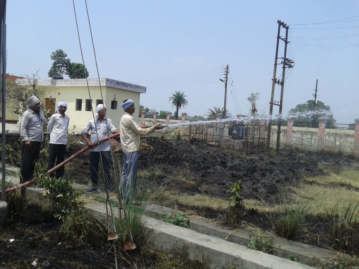 Fire caused by a short-circuit in the new market complex