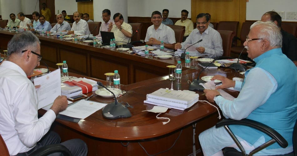 cm khattar, hooda, prakash singh, ex dgp, manohar lal khatter press confrence, karnal, haryana