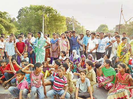 Students from the high tension line breaking strings and two scorched