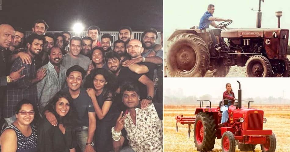 salman khan celebrates sultan movie shooting ends up in ludhiana with team