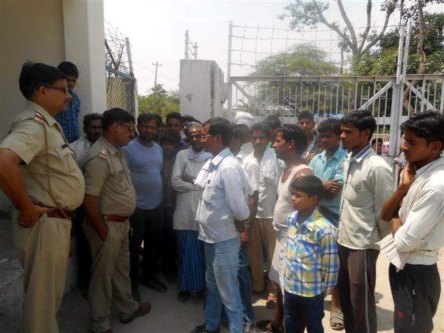 Angry villagers smashed the lock on power plant