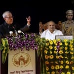 President Pranab Mukherjee tours in Varanasi.