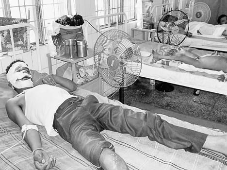 Homes ranging from battery and fan in hospital patients