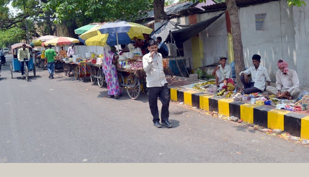 Here, the market readied on Jail Road pavement