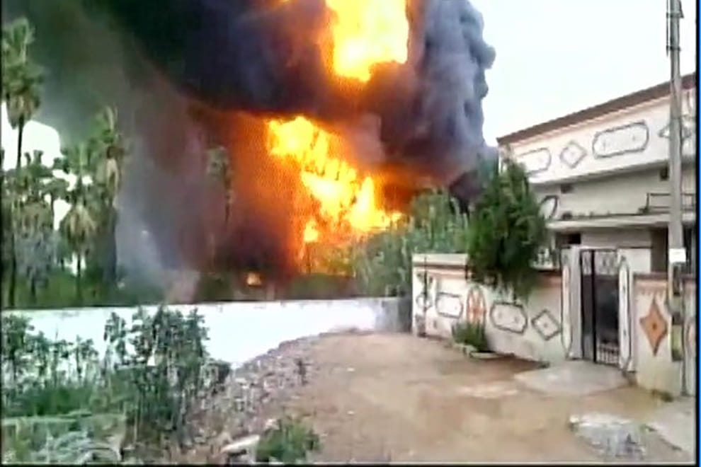 Fire broke out at a chemical factory near Nacharam, Hyderabad