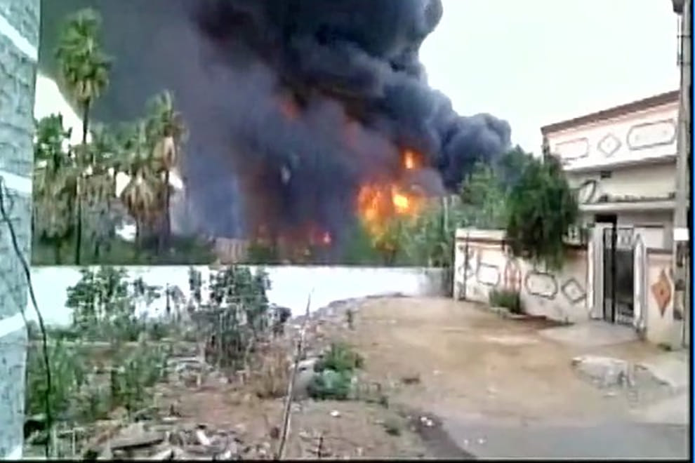 Fire broke out at a chemical factory near Nacharam, Hyderabad
