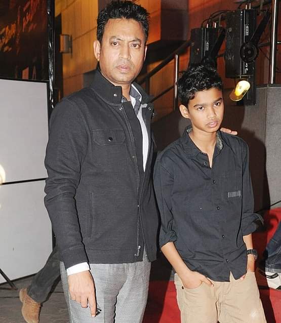 इरफान खान बेटे के साथ